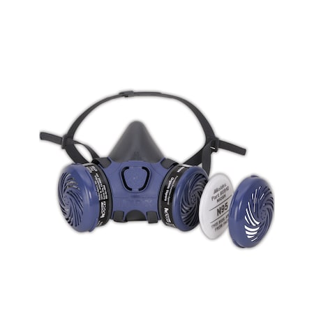 MOLDEX Reusable Half-Mask Organic Vapor/N95 Prefilter Respirator, Med 7112